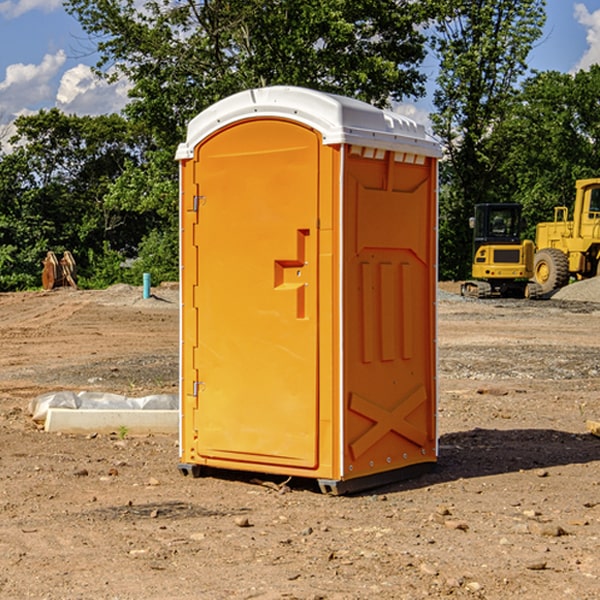 how often are the portable restrooms cleaned and serviced during a rental period in Munden KS